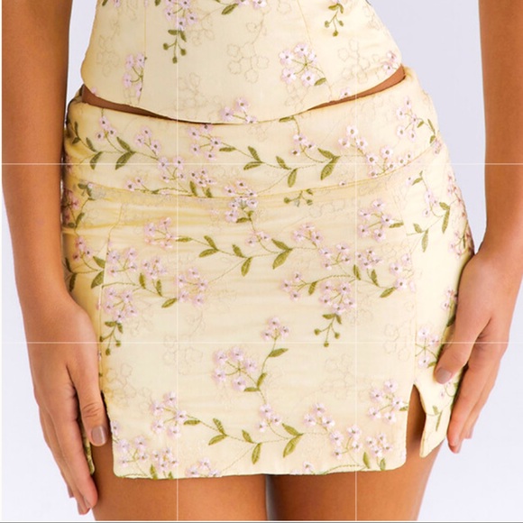 Mistress Rocks Lemon Embroidered Corset and Skirt Set - Picture 2 of 6